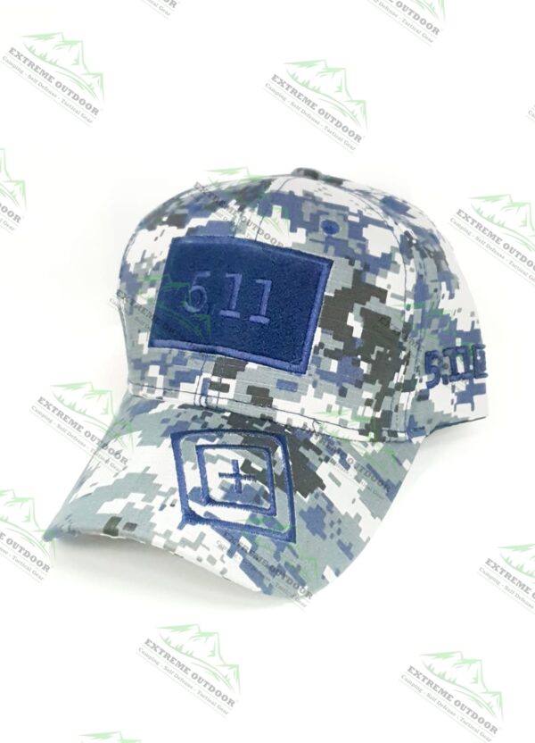 Digital camo blue tactical cap