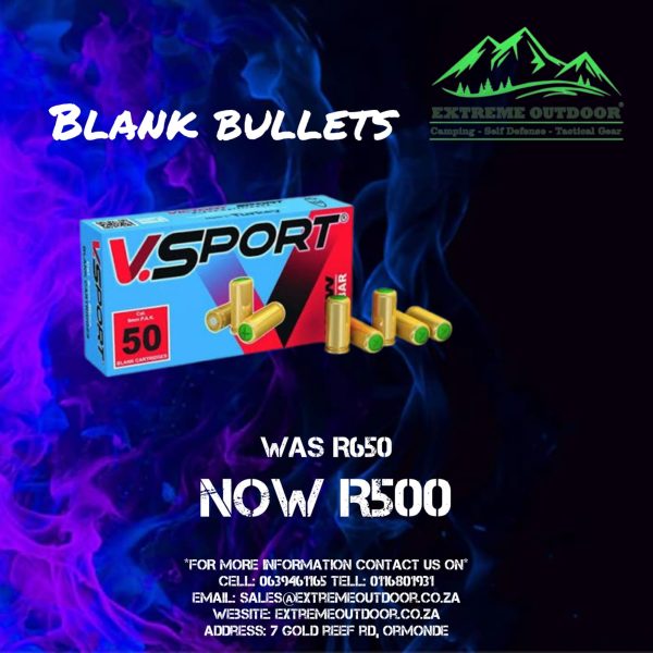 9mm p.a.k blank bullets box of 50
