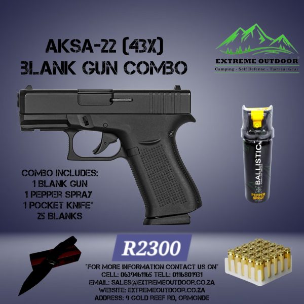 glock 43x blank gun aksa ak 22 combo