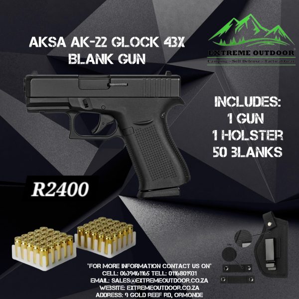 aksa ak 22 glock 43x blank gun combo