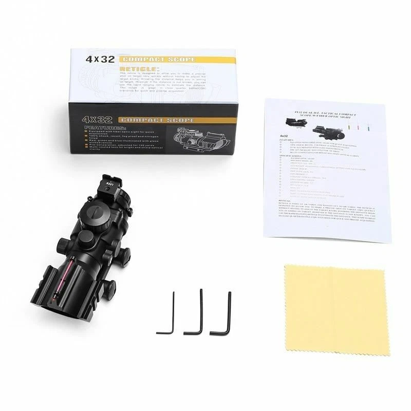 4x32 fiber optic illuminated sight (acog concept)