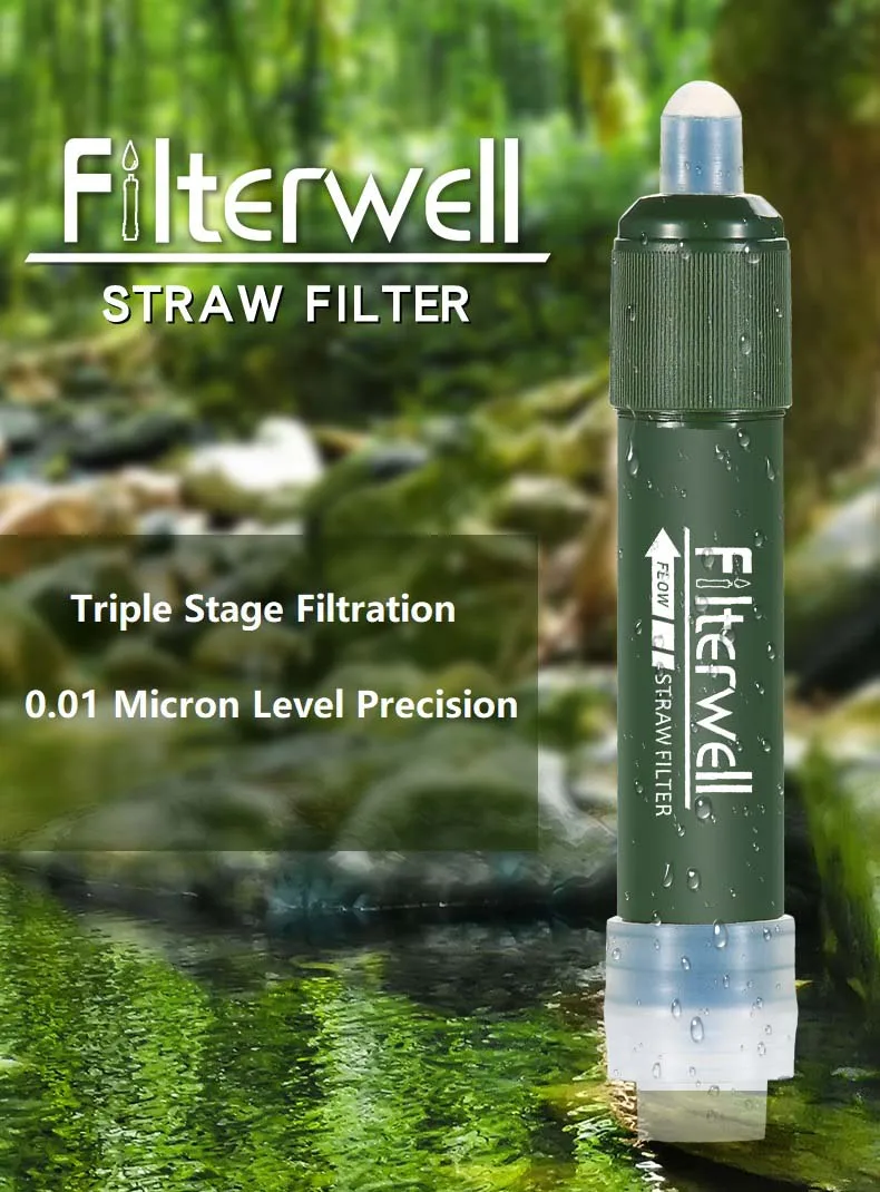 filterwell survival water purifier straw 4000l